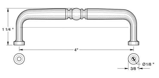 Deltana 4" Traditional Wire Pull PCT400