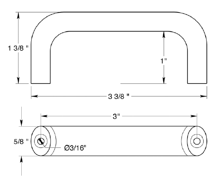 Deltana 3" Wide Wire Pull K136