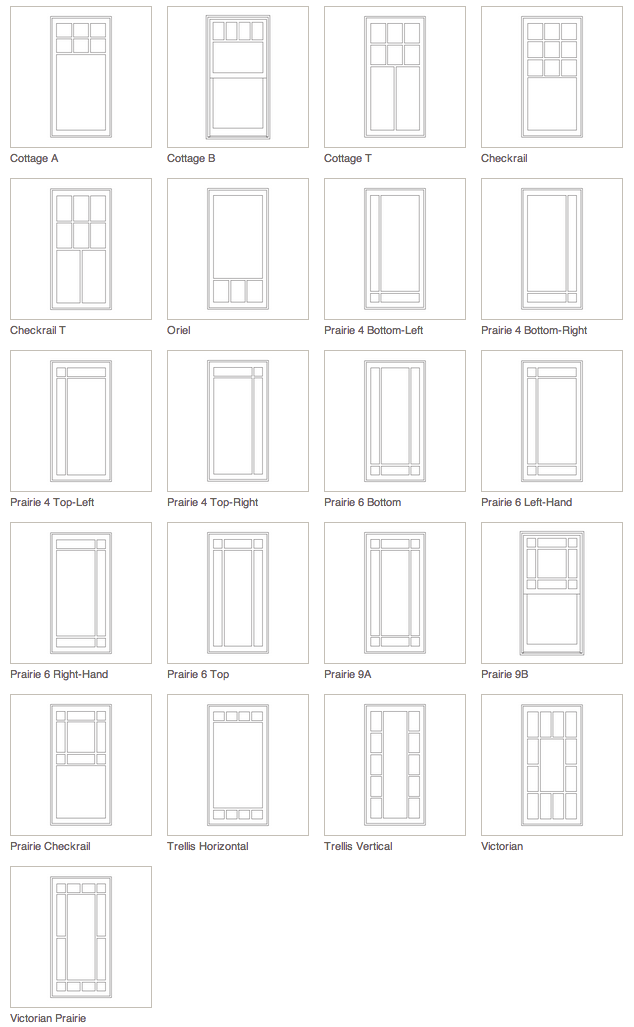 Marvin divided light layouts