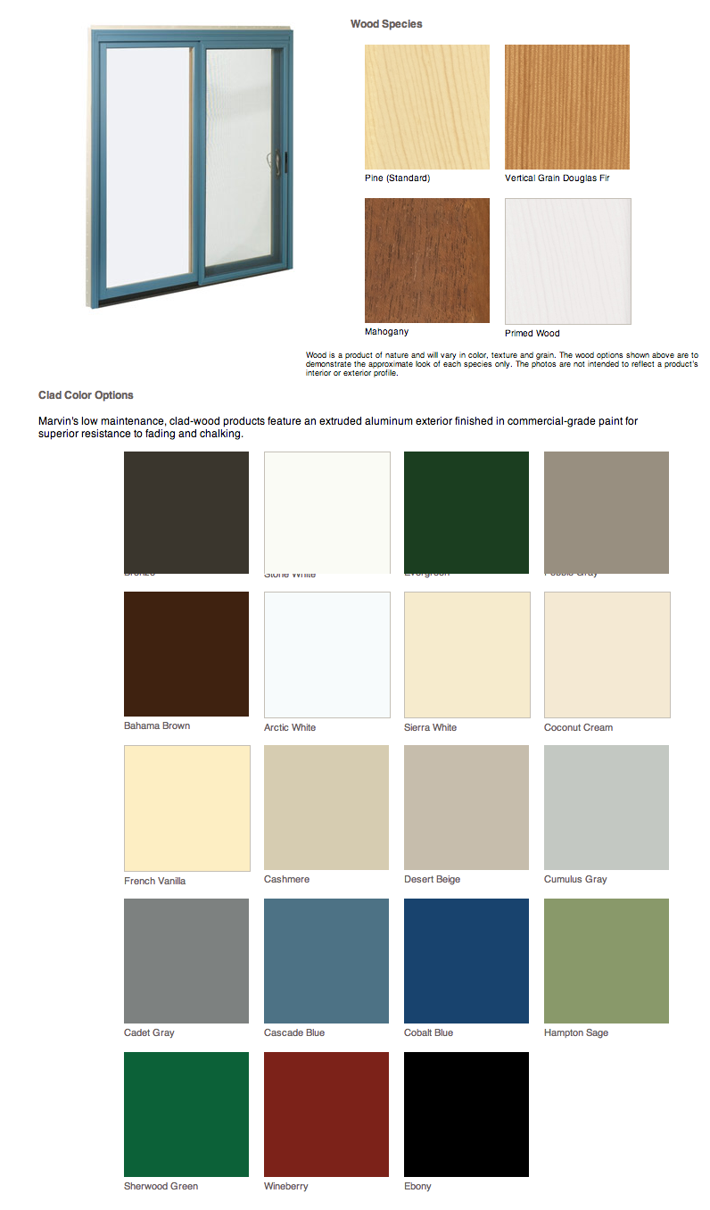 Marvin door exterior finish options