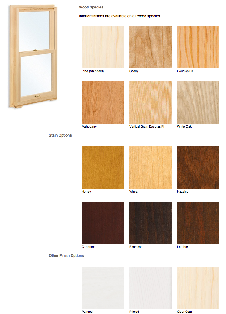 Marvin interior finish colors